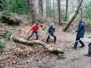 Trainee instructors from Tollymore National Outdoor Centre joined our path team on the Glen River Trail.  